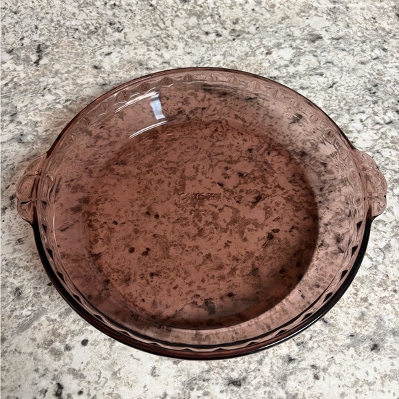 Pyrex Other - Vintage Pyrex Pie Plate #229 Baking 9 1/2" Fluted Edges Deep Dish Amethyst Pink